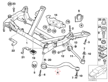 Bmw E39 Salıncak Üst SOL Fişekli
