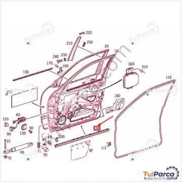 Mercedes W210 Ön Kapı Alt Çıtası Yedek Parça
