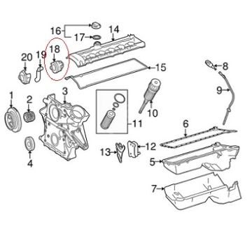 Mercedes W211 646 Motor Ventil