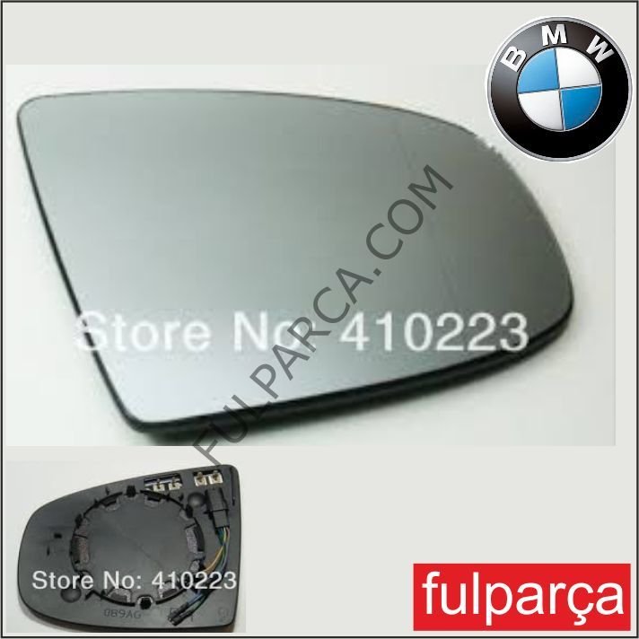E70 X5 ELEKTRİKLİ AYNA CAMI 07->R KÖR NOKTALI MAVİ CAM