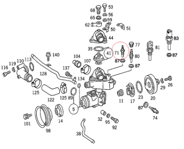 Mercedes W202 202,601,602 Motor Hararet Müşürü
