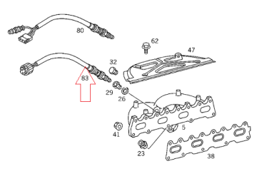 Mercedes W210/W208/W170 111 Motor Oksijen Sensörü/Lambda Sensörü Sağ/Sol