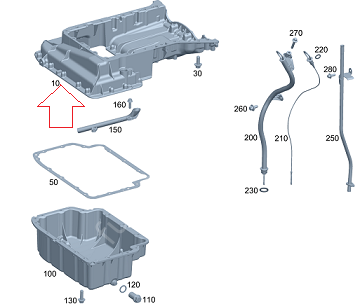 Vito W639/Viano 651 Motor Yağ Karteri Üst