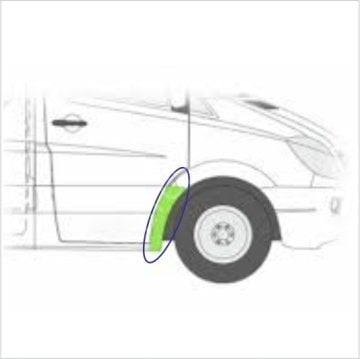 Sprinter W906 Çamurluk Etek Sacı-Ön Alt Sağ Saç