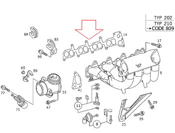 Vito W638/Sprinter 611 Motor Emme Manıfold Contası