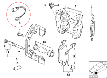 Bmw E38 Ön Balata Fişi/Balata Sensörü