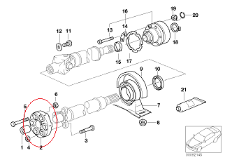Bmw E34/E36/E39/E46 M40/M43/M50/M52 Motor Şaft Köselesi/Şaft Takozu
