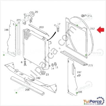 Mercedes W124 200E 102 Motor Radyatör Yan Bakaliti