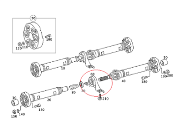 Mercedes W210/W211/220 646/647 Motor Şaft Askısı Bilyalı