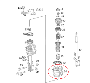 Vito W639 642 Motor  2011/2013 Ön Helezon Yay