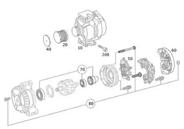 Mercedes W204 Şarj Dinamosu/Alternatör