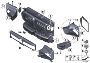 Bmw F10 Hava Kanalı/Motor Yağ Radyatörü/Motor Soğutma  Sol