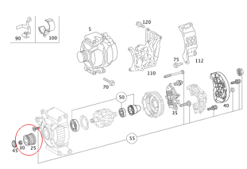 Vito W639/Sprinter 646/651 Motor Şarj Dinamo Kasnağı/Alternatör Kasnağı/Kanallı Bilya