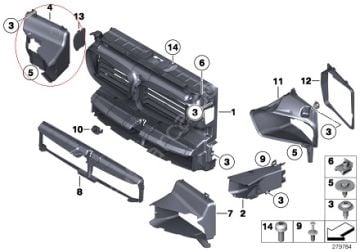Bmw F10 Hava Kanalı/Motor Yağ Radyatörü/Motor Soğutma Sağ
