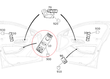 Mercedes ML166/W204/W212/W117/W246/Gla W156/W176 A180 Cam Açma Düğmesi/Cam Kontrol Paneli Ön Sol