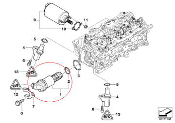 Bmw E90/46/E60/X5 E70/X3 E83 N40/N42/N45/N46/N62 Motor Manyetik Valf