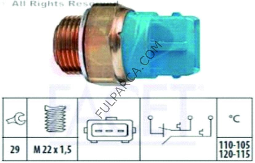 ÜÇ FİŞLİ FAN MÜŞÜRÜ110°C - 105°C 120°C - 115°C