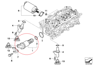 Bmw E90/46/E60/X5 E70/X3 E83 N40/N42/N45/N46/N62 Motor Manyetik Valf