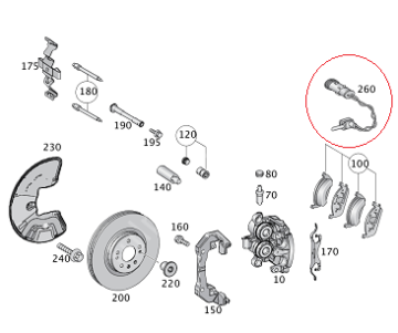 Mercedes ML166/W166 Balata Fişi