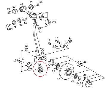 Mercedes W123/W116/W126 Alt Rotil Sağ/Sol