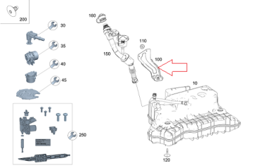 Mercedes W257 CLS 400d AddBlue Katkı Tankı/Yakıt Deposu Braketi