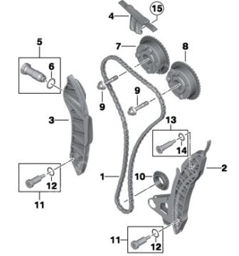 Bmw F20 -Mini Cooper N13 Motor Zincir Seti