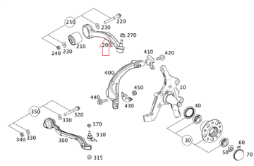 Mercedes E Glass W212 271/651 Motor Üst Salıncak-Rotilli Kol Sol