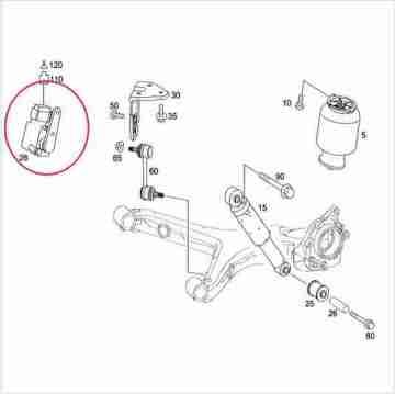 Mercedes W211/W220/Vito W639/Viano Arka Yükseklik Seviye Sensörü-Arka Seviye Sensörü-Yükseklik Sensörü-Seviye Müşürü-Amortisör Ayar Sensörü