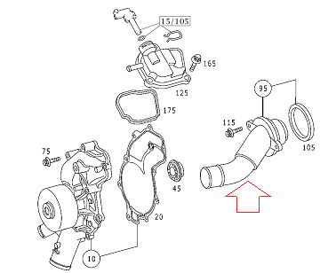Mercedes  W211/W220 628 Motor Termostat