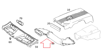 Mercedes W204/W212 271 Motor Hava Filtre Hortumu/Hava Emiş Hortumu