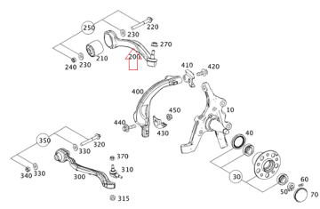 Mercedes E Glass W212 271/651 Motor Üst Salıncak/Rotilli Kol Sağ