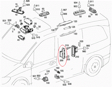 Vito W639/Viano Sürgülü Kapı Kontak Plakası/Kapı Siviç Kontak Plakası