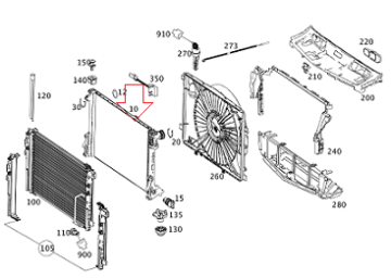 Mercedes W212/W205/W218 274/651/271 Cgı Motor Su Radyatörü