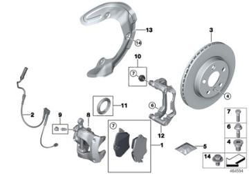 Bmw 2F45/F46/X1 F48/X2 F39/MINI F54/F55/F56/F57/F60 Ön Fren Aynası/Ön Disk