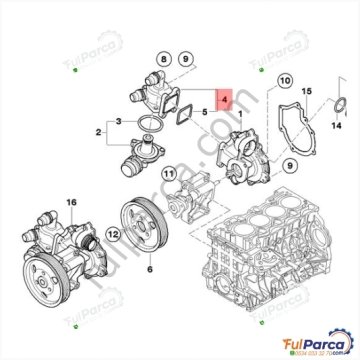 Bmw E46/E60/E81/E83/E87/E90  N40/N42/N43/N45/N46 Motor Termostat Kapağı/Termostat Gövdesi