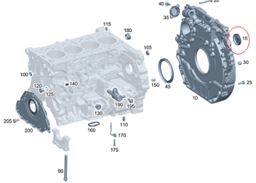 Mercedes W205 654 Motor Motor Tapası