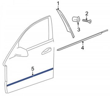 Mercedes E Glass W212 Ön Kapı Çıtası/Kapı Nikelajı Sol Dış