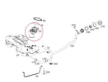 Mercedes W246 607 Motor Yakıt Pompası/Şamandıralı