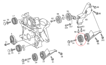 Sprinter W901 611/612/647/652 Motor Motor Gergi Bilyası-Gergi Kasnağı