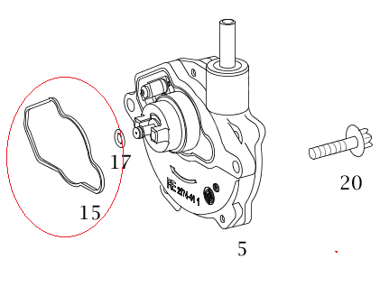 Mercedes W203/W209/W211 271 Motor Vakum Pompa Contası