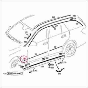 Mercedes E Glass W212 Ön Çamurluk Çıtası-Çamurluk Nikelajı Sağ Yeni Model Yedek Parça