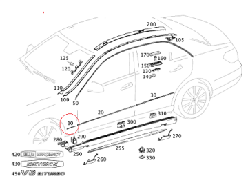 Mercedes E Glass W212 Ön Çamurluk Çıtası-Çamurluk Nikelajı Sağ Yeni Model Yedek Parça