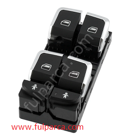 Audi A6/A7/Q3/RS6/RS7 Dörtlü Cam Açma Düğmesi/Cam Açma Anahtarı