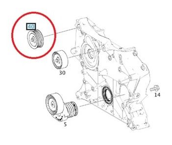 Mercedes W212/W204/W207 2711 Motor V Kayış Gergi Bilyası/Kanallı Gergi Rulmanı