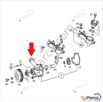Mercedes W124/202/W208/W210/W163/W170 111 Motor Devirdaim/Su Pompası