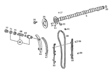 Mercedes W124/W201/W126 103 Motor Zincir Gergi Seti