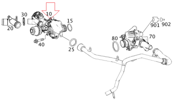 Mercedes  W117 Cla 180/Gla W156  270 Motor Devirdaim-Su Pompası