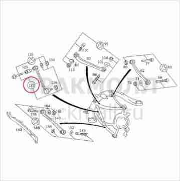 Mercedes W140 Arka Salıncak Rotilli-Denge Kolu-Bugi Kolu