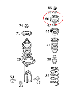 Vito W638 601/611/111 Motor Ön Amortisör Takozu-Ön Üst