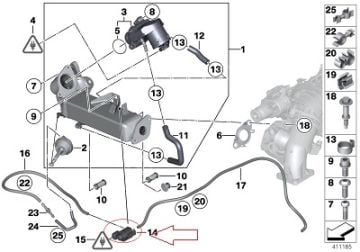 Bmw E39/E46/E53/E60/E70/E87/E90 M47/57 Motor Egr Valfi/Basınç Kontrol Valfi/Sensör